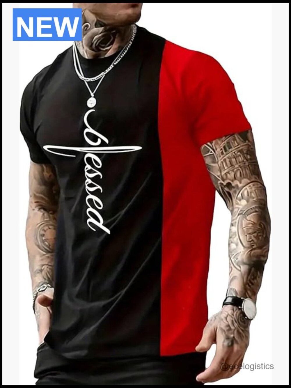 Color Block Letter Graphic Short Sleeve Tee